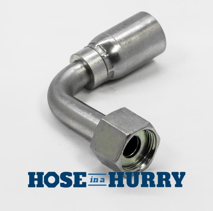 ORFS Female Long 90 Degree 4-Wire Hose Fitting